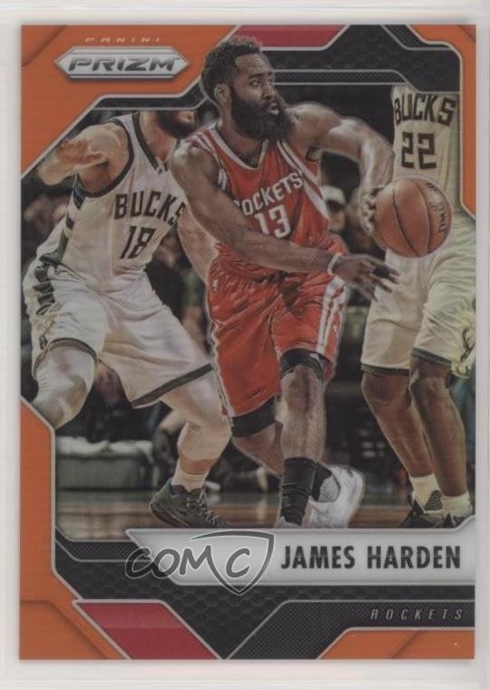 2016-17 Panini Prizm Orange Prizm 16/49 James Harden #221 04a4