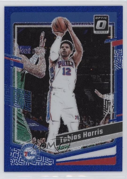 2023-24 Panini Donruss Optic Blue Glitter Prizm 7/15 Tobias Harris #136 1q35
