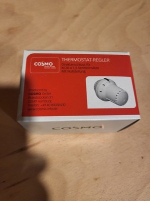 Cosmo Thermostatkopf m. Nullstellung weiß M30 x 1,5 Gewindeanschluss CTN