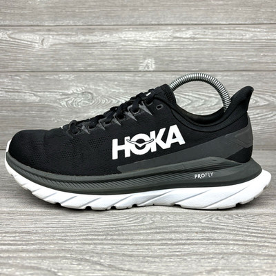 Hoka One One Mach 4 Women's Size 8.5 Running Shoes Black White Dark Shadow