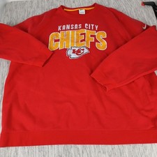 Kansas City Chiefs Nike Rewind Crew Pullover Sweatshirt Mens 3XL Red FLAWS