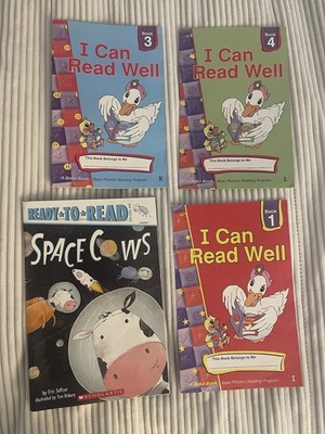 Abeka I Can Read Well  Books 1,3,4 Basic Phonics Reading Program, K5, Space Cows