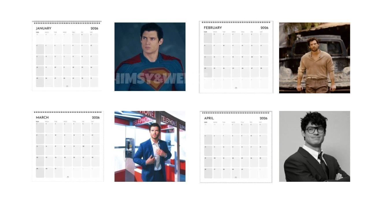 2026 David Corenswet Calendar, Superhero Inspired Celebrity Fan Gift