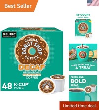 Genuine Decaf Coffee Experience: 48 Medium Roast Keurig K-Cups, Kosher Certified
