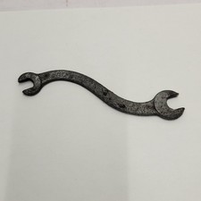 Old Vintage S Curved Double Open End Wrench Tool 1/2" 3/8"