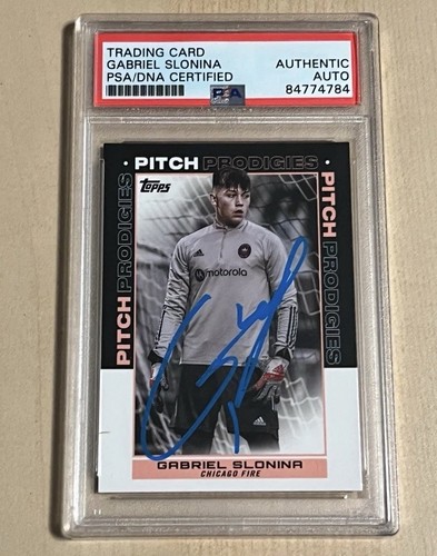 2021 Topps MLS Soccer Gabriel Slonina SIGNED AUTO RC Pitch Prodigies #185 PSA