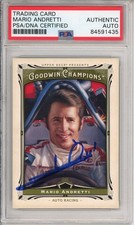2013 UD Goodwin Champions Mario Andretti PSA DNA Autograph F1 Formula One Signed