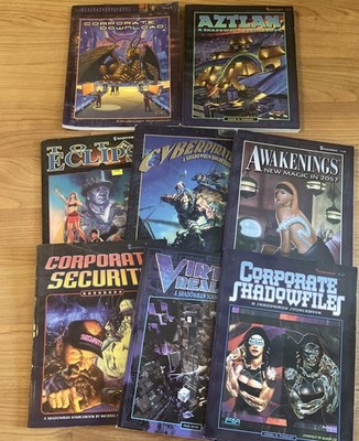 Shadowrun Lot Sourcebooks Adventures Rules Roleplay Books FASA Corporation RPG