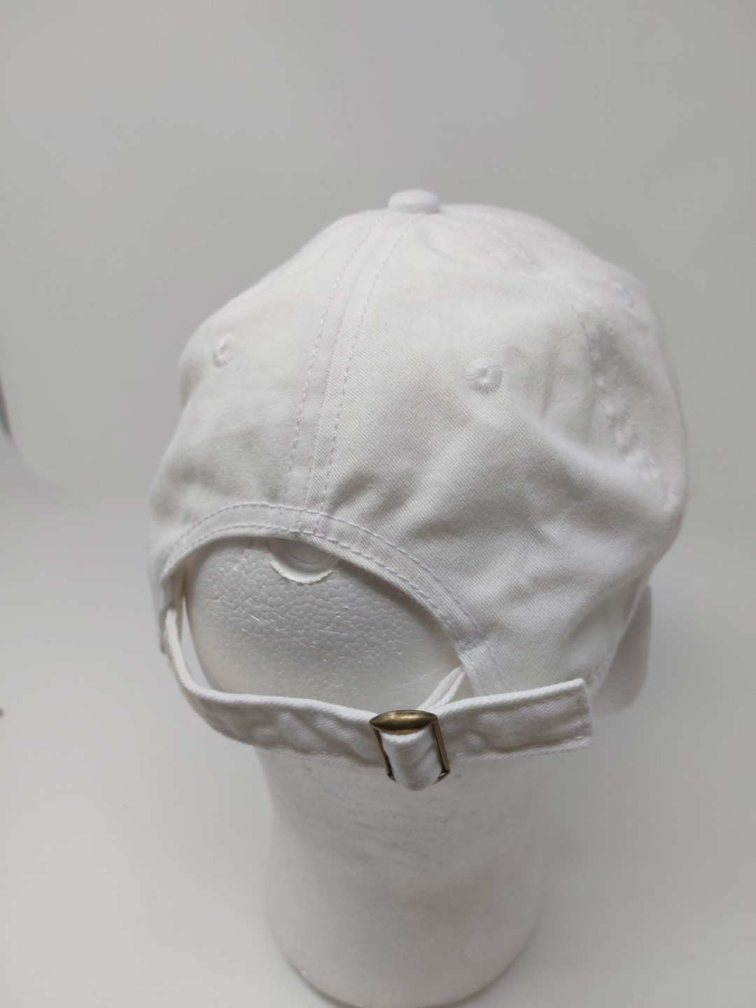 White Blank Strap Back Hat Adjustable Cap - image 5