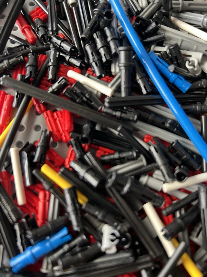 1150+ LEGO Technic Pins Axles Connectors Bulk Lot Mixed Colors MOC Parts - Image 3 of 4