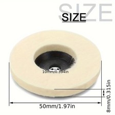 Wool Polishing Wheel Pads 50mm/75mm Angle Grinder Felt Disc for Metal Marble 1pc