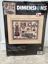 DIMENSIONS #3156 Stamped Cross Stitch Rustic Angels 1996 Brian Jackins No Floss