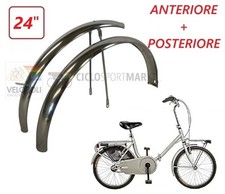 Coppia PARAFANGHI Bici GRAZIELLA - Pieghevole Misura 24" in Acciaio Inox
