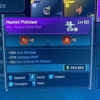 Borderlands 4 LVL 60 DLC C4SH PISTOLEER CLASS MOD DAMAGE STATS All PLATFORM