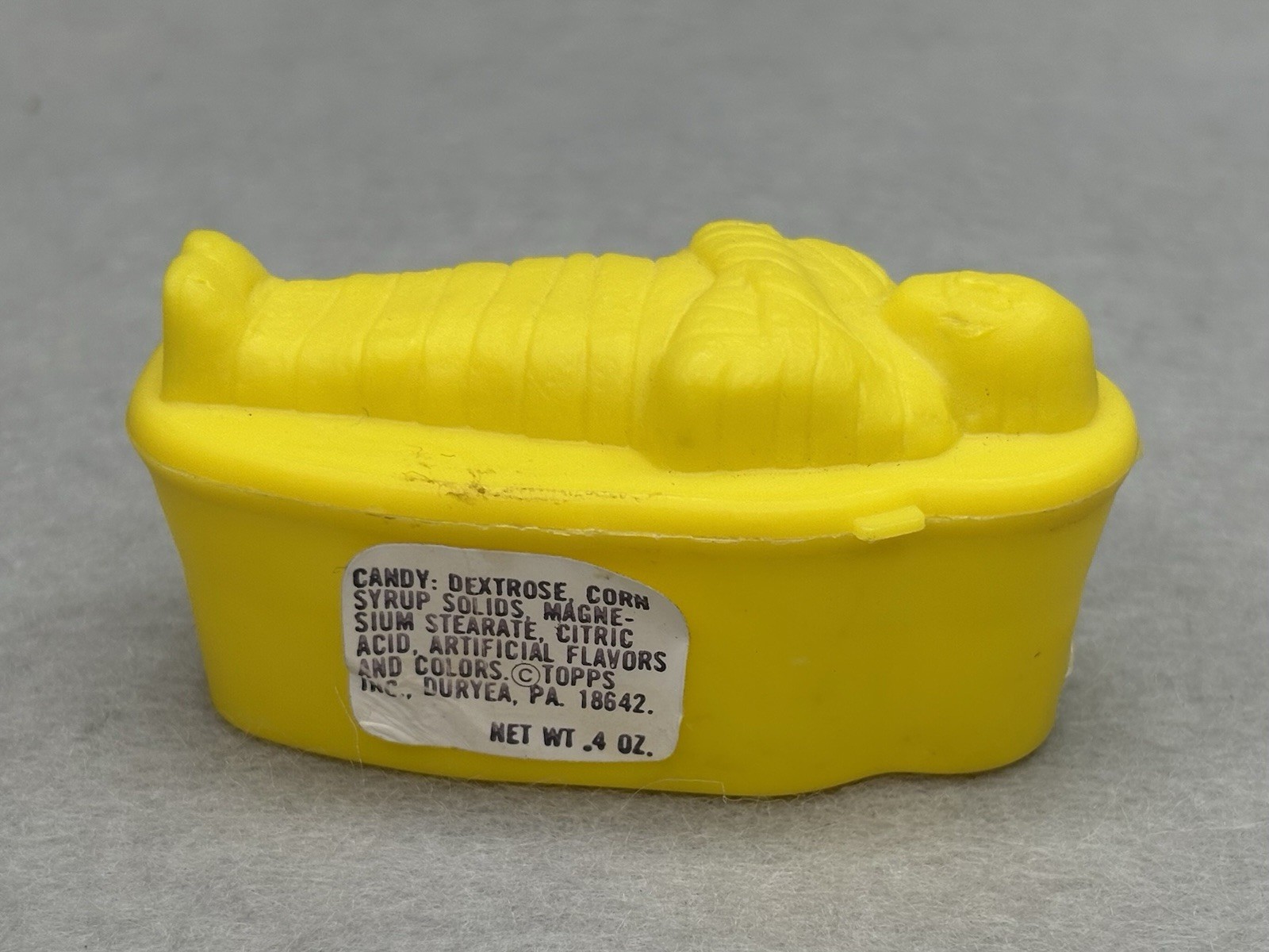 Topps Munchy Mummies Coffin 1978 Candy Container Yellow Empty Mummy Halloween