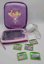 LeapFrog LeapPad2 Disney Princess w/ 5 Games Case  Charger Works Complete