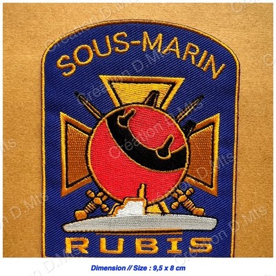 Französische Marine U-Boot RUBIS (FNFL) Patch - Patch U-Boot RUBIS (FNFL)