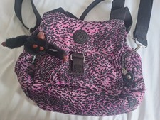 GENUINE PINK KIPLING HANDBAG / SHOULDER BAG WITH MONKEY KEYRING AND PURSE