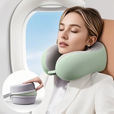 Comfortable U-shaped neck pillow with storage bag   ideal for travel, napping, a
