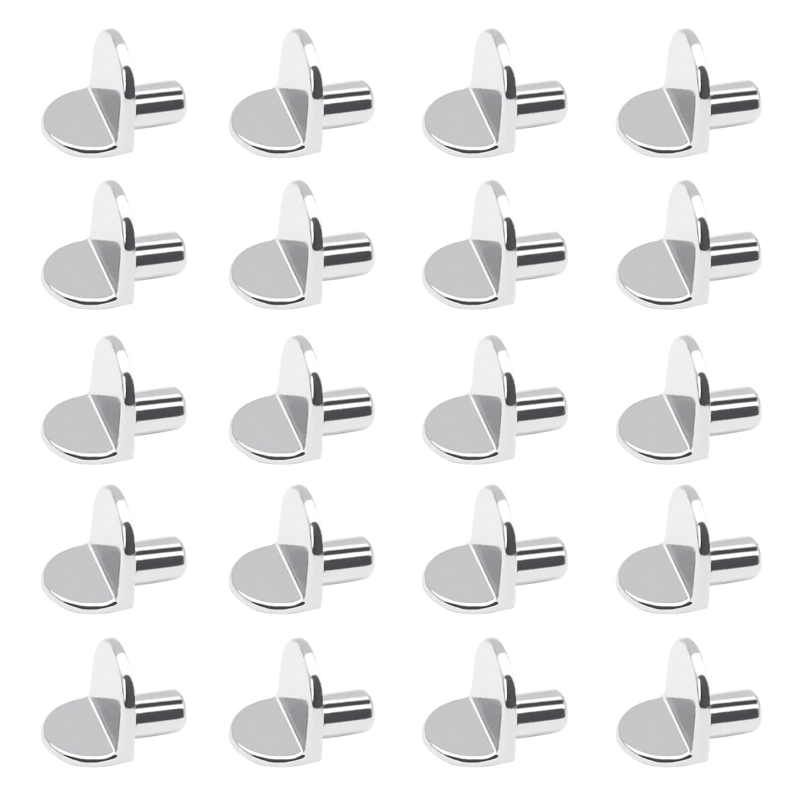 20pcs 5mm L-Shaped Metal Shelf Support Pegs for Furniture & Cabinets