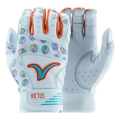 Victus MOG Baseball/Softball Batting Gloves - White/Orange - XXL