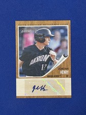 2011 Topps Heritage Minor League #RAJH Jordan Henry Real One Auto /861 autograph