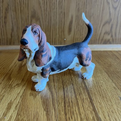 Andrea by Sadek Porcelain Realistic Basset Hound Dog Figurine #773
