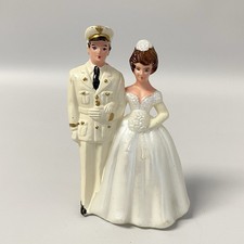 Vintage Cake Topper Figurine , Military White Coat. Wedding Cake Topper , New