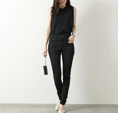 Saint Laurent Paris D05 Worn Black Creased Skinny Jeans | Size W30 RRP £575