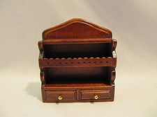 NEW Dolls House Mahogany Wall Unit / Display Dresser 1/12 Scale - Free Delivery