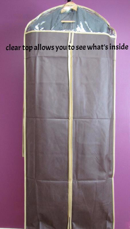 4pcs Garment Bags 58" for Dress/Gown/Long Coat,w/Transparent