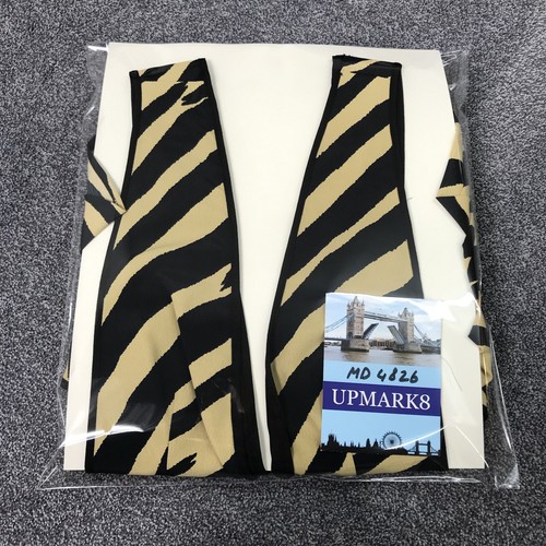 NUOVO abito Topshop nero giallo misto righe scollo a tuffo UK 6 EUR 34 RRP £ 55,00 - Foto 12 di 12