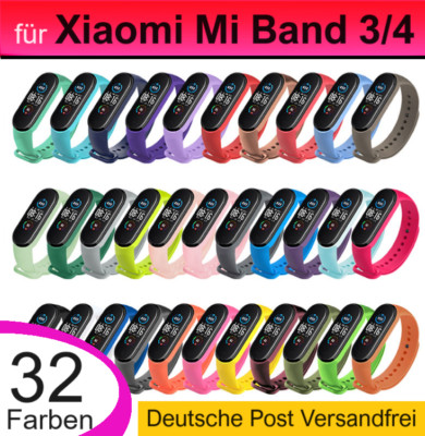 Armband für Xiaomi Mi Band 3 4 Fitness Tracker Silikonarmband Sport Smartwatch  