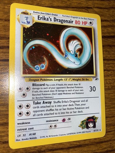 Pokemon - Erika’s Dragonair - HoloFoil Rare! - Gym Heroes 4/132 - See Pics! - Picture 3 of 6