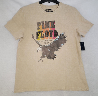 Lucky Brand Pink Floyd Shirt Extra Large XL Adult Beige Rock Music Mens Logo NWT