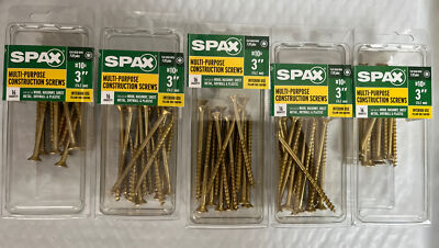 SPAX #10 x 3 in. FLAT HEAD  T-20 PLUS INTERIOR USED YELLOW ZINC COATI (5PK)