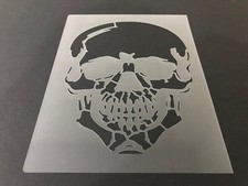 Skull 32 Stencil 10mm or 7mm Thick, Crafts, Skulls, Tattoo, Halloween, Bones