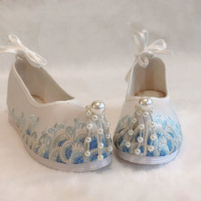 China Traditional Hanfu Cosplay Shoes Embroidered Fairy Ancient Cloth Shoes