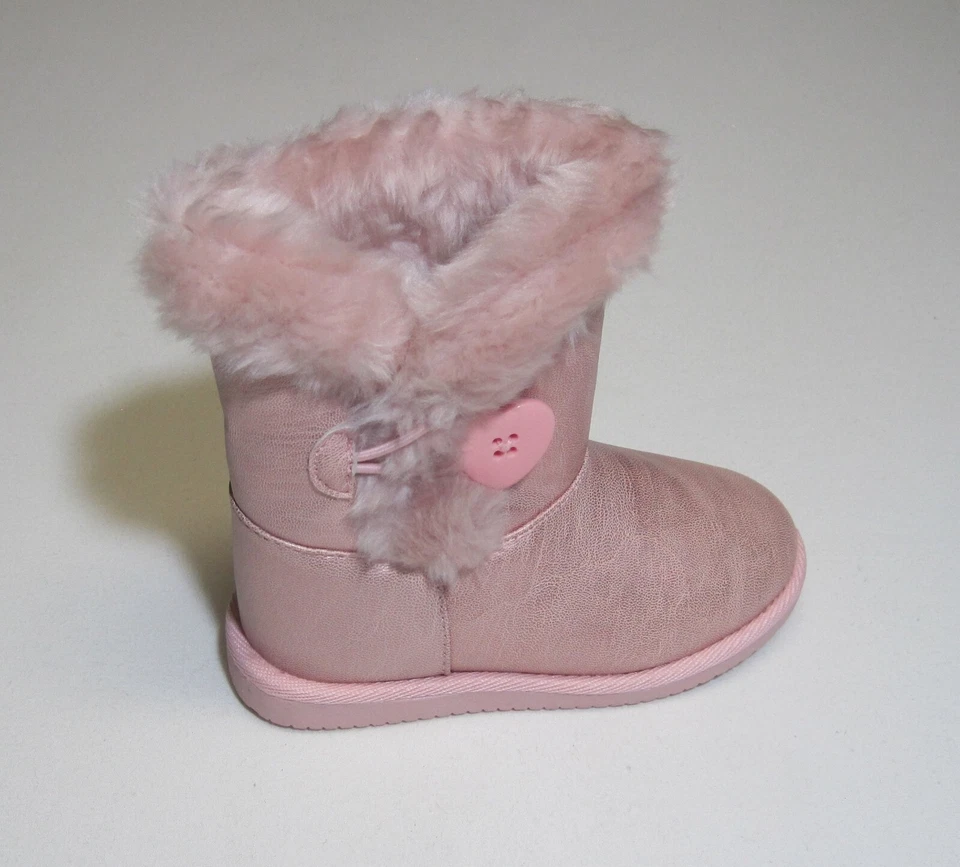 Botas de vellón brillante rosa para niñas pequeñas, nuevas con etiquetas, Cherokee Foto 4 de 4