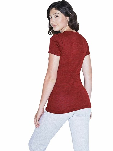 T-shirt da donna American Apparel Tri-Blend vestibilità slim girocollo maniche corte - Foto 2 di 5