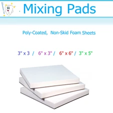 Dental Mixing Pads Paper/Poly Coated Disposable 3x3, 6x6, 6x3,  3" x 5", 100/Pk