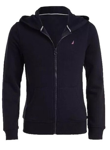 Nautica Dark Blue Orange Bleach Tie Dye Sweatshirt Adult XL