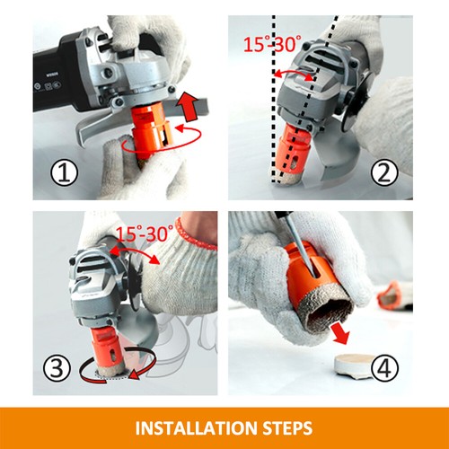 2pcs 58 6mm Diamond Drilling Bits Tile Ceramic Granite Stone Drill Angle Grinder - Imagen 4 de 10