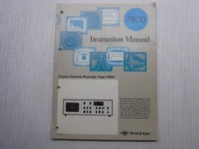 Bruel & Kjaer Digital Cassette Recorder Type 7400 Manual 033-0556 Rev June 1980