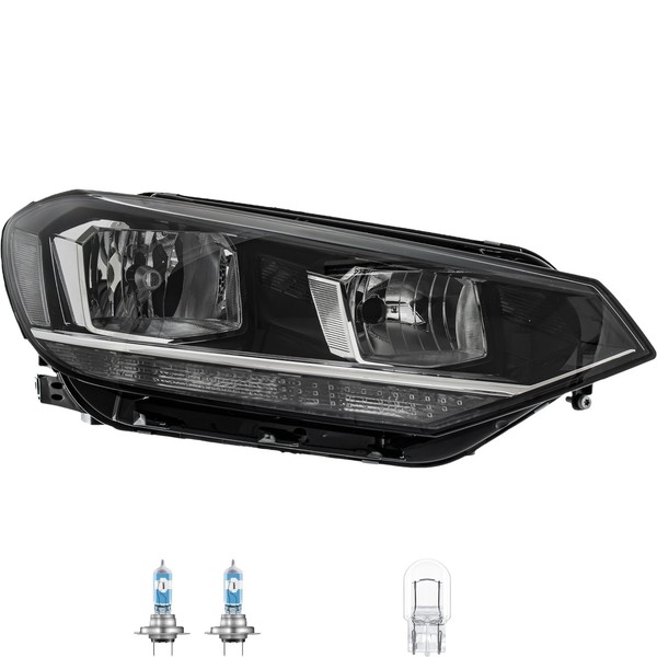 Halogen Scheinwerfer Frontscheinwerfer Rechts H7/ H7 FüR VW Touran Inkl. Lampen-image