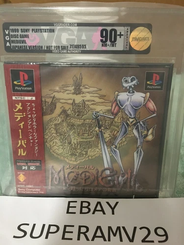 MEDIEVIL (PS1) NOT FOR SALE VGA 90+ JAPAN RELEASE 1999 ARCHIVAL CASE