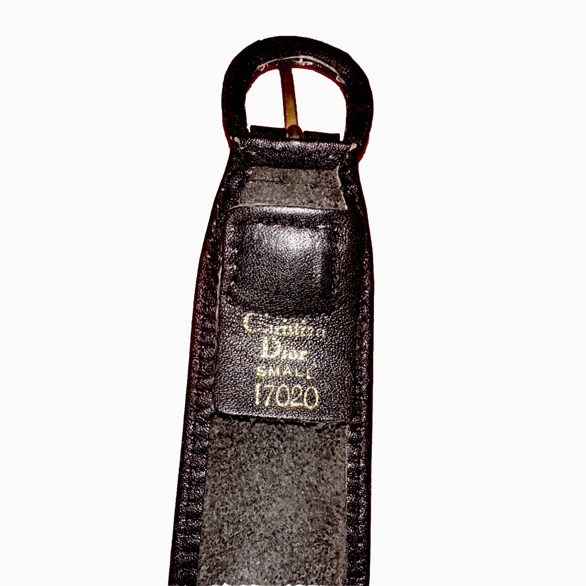 Christian Dior Skinny Leather Belt Black Size Small 17020 Vintage