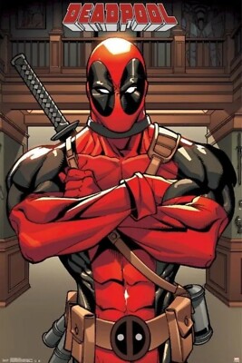 Marvel Deadpool Pose Poster NOS 22x34 Trends Original Sealed