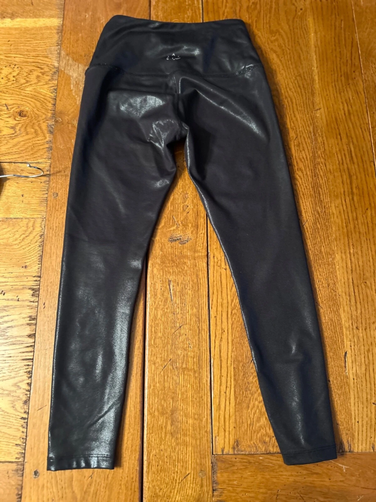 beyond-yoga luxe leatherette high-waisted midi leggings