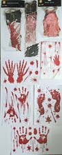 Halloween Party Decorations Set Horror Gore Blood Banners Knives Bats Creepy